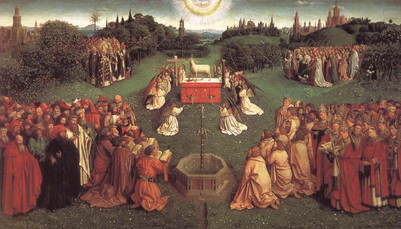 Lamb worship, Jan Van Eyck